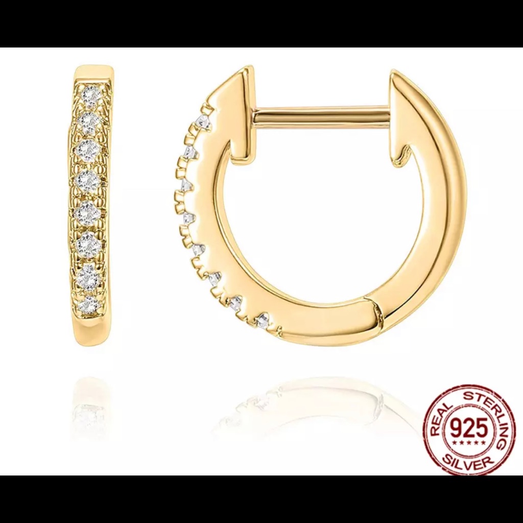 New 14k Gold Over 925 Sterling Silver